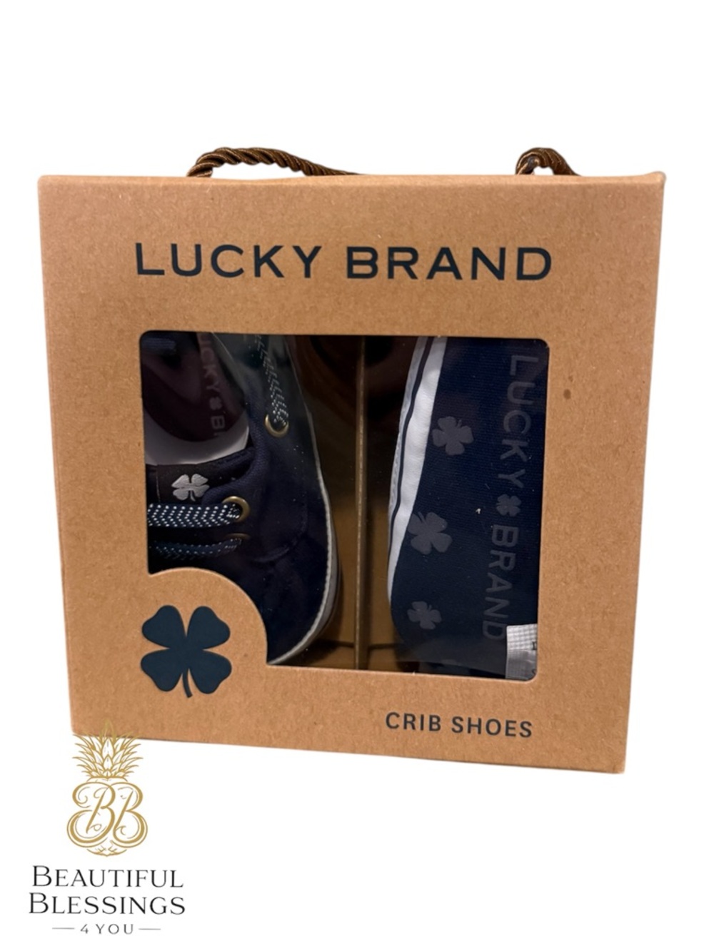Lucky Brand NWT Navy and White Baby Crib Shoes
